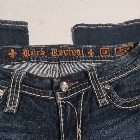 Rock Revival Women's Darcy Easy Boot Embellished Jeans 28 E8358E9L - Picture 6 of 11